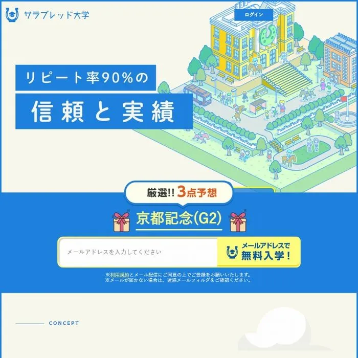 競馬予想サイト「サラブレッド大学」サイトイメージ