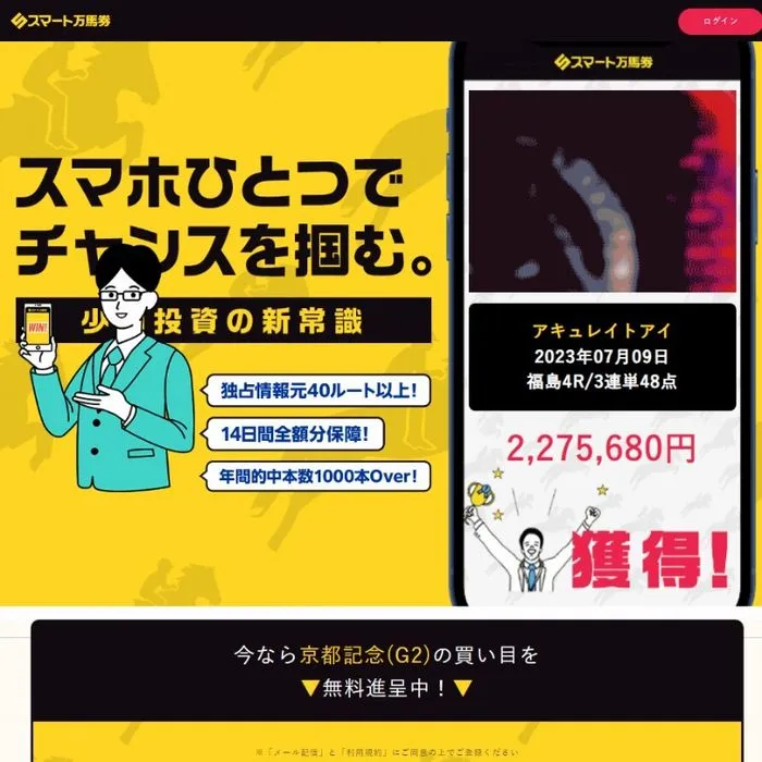 競馬予想サイト「スマート万馬券」サイトイメージ